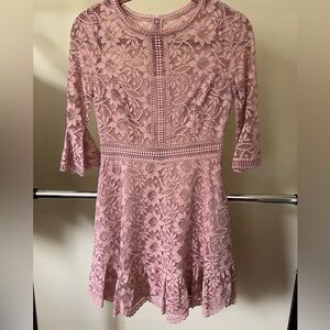 Pink lace dress